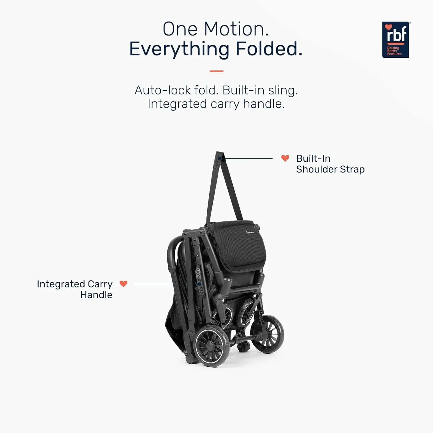 Growgether VELOX Travel Stroller | One-Hand Fold with Auto Lock | Lightweight Stroller for Baby & Toddler 0-4 Years (Up to 22 kg) | Full Recline | Mesh Ventilation | UV Canopy | Shoulder Strap | EN 1888 Certified | Mosquito Net Included | 1 Year WARRANTY | Black view 4
