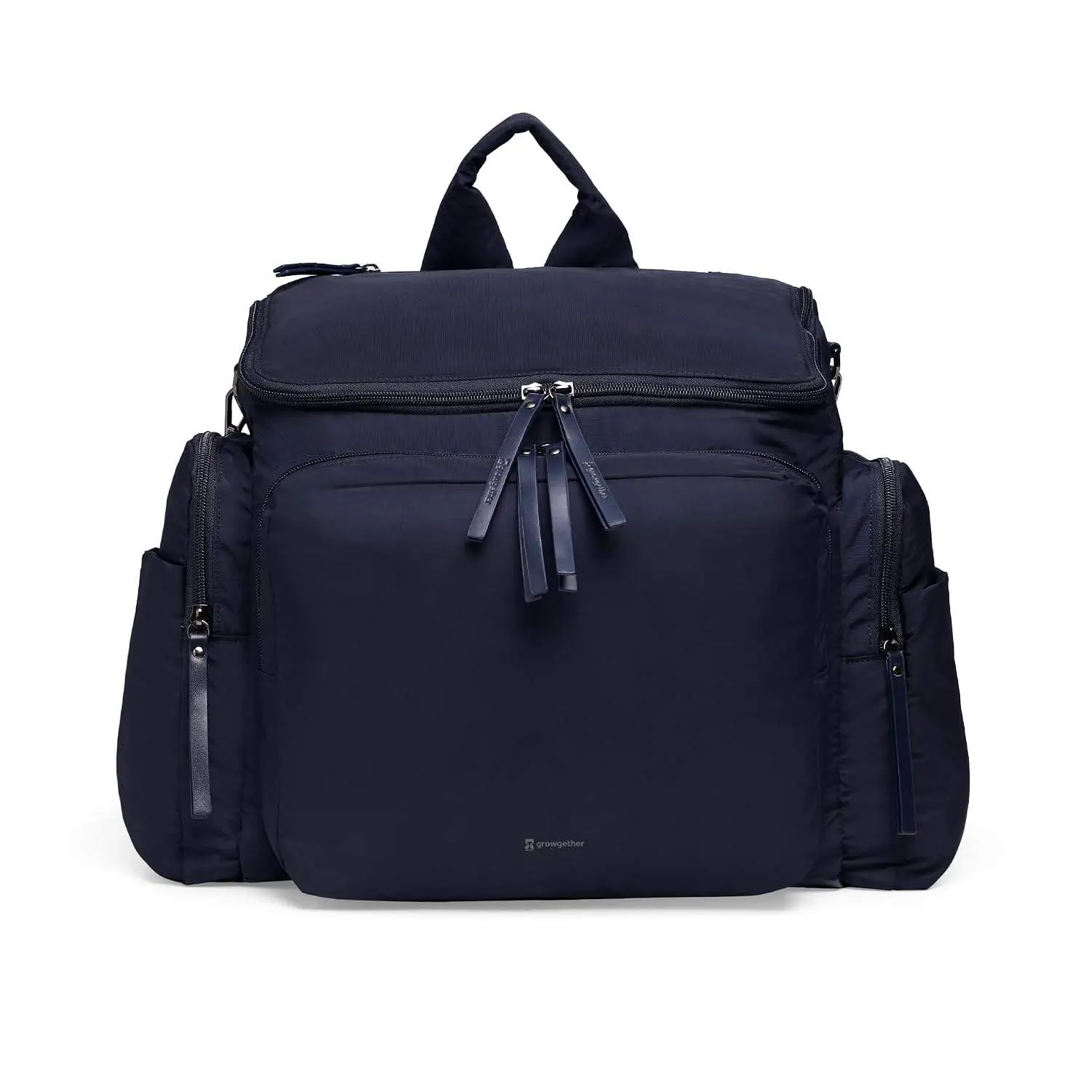 Growgether MOVA 3-in-1 Diaper Bag 40L | Multifunctional Baby Bag with Thermal Bottle Pockets, Magnetic Closures & Luggage Sleeve | Sling-to-Backpack, Waterproof, Lightweight- Navy | 6 Months Warranty