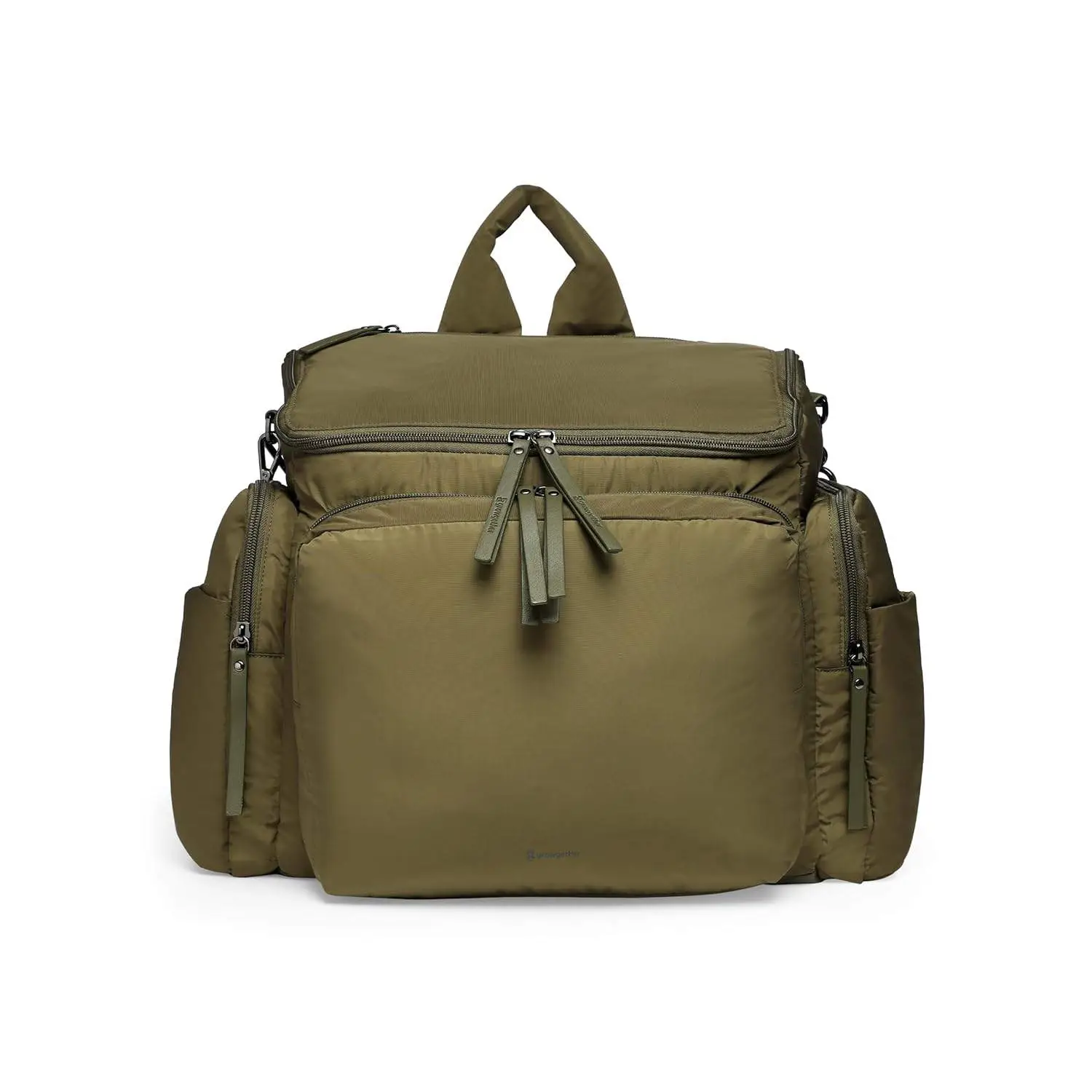 Growgether MOVA 3-in-1 Diaper Bag 40L | Multifunctional Baby Bag with Thermal Bottle Pockets, Magnetic Closures & Luggage Sleeve | Sling-to-Backpack, Waterproof, Lightweight -Olive | 6 Months Warranty
