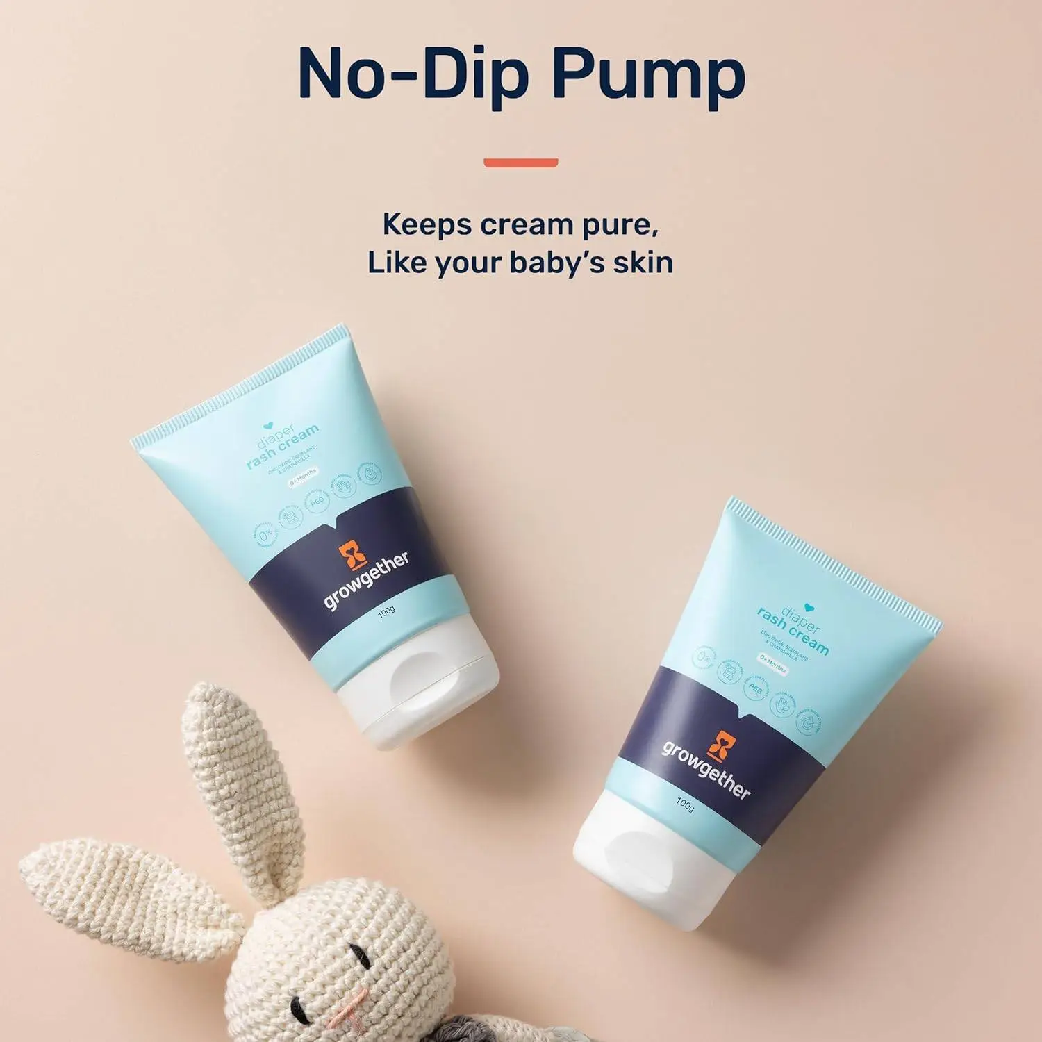 Growgether Baby Diaper Rash Cream | 3-in-1 Daily Protection with Zinc Oxide, Squalane & Chamomile | Fragrance-Free, Non-Toxic, Safe for Newborns & Toddlers | (100g) 0+ Months view 4