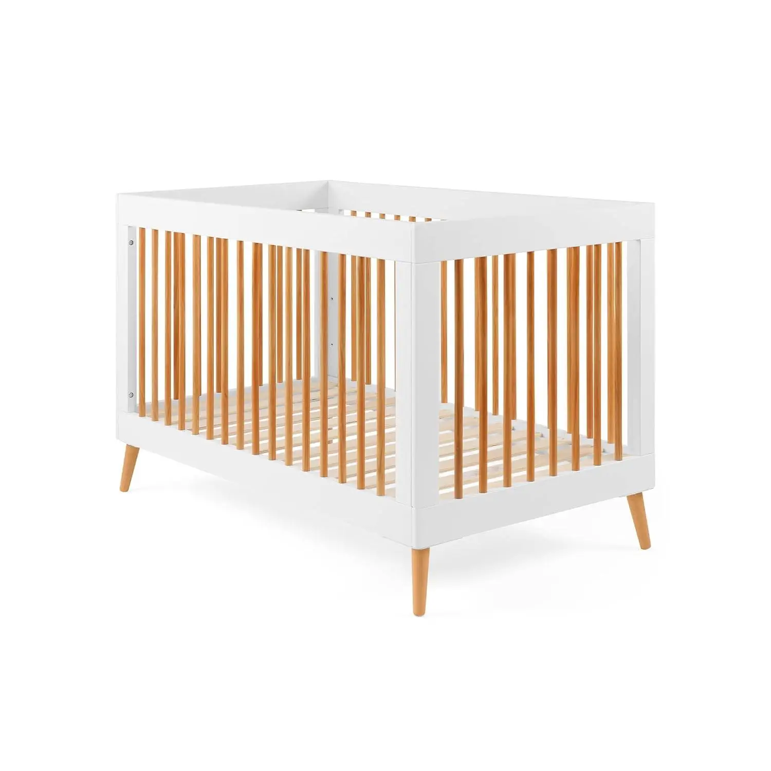 Growgether APEX 4-in-1 Convertible Crib for Baby | Certified Wooden Crib to Toddler Bed | Adjustable Base, Removable Sides, Safety Rail, Pinewood LVL, Non-Toxic, Suitable for 0-4 Yr | 1 Year Warranty
