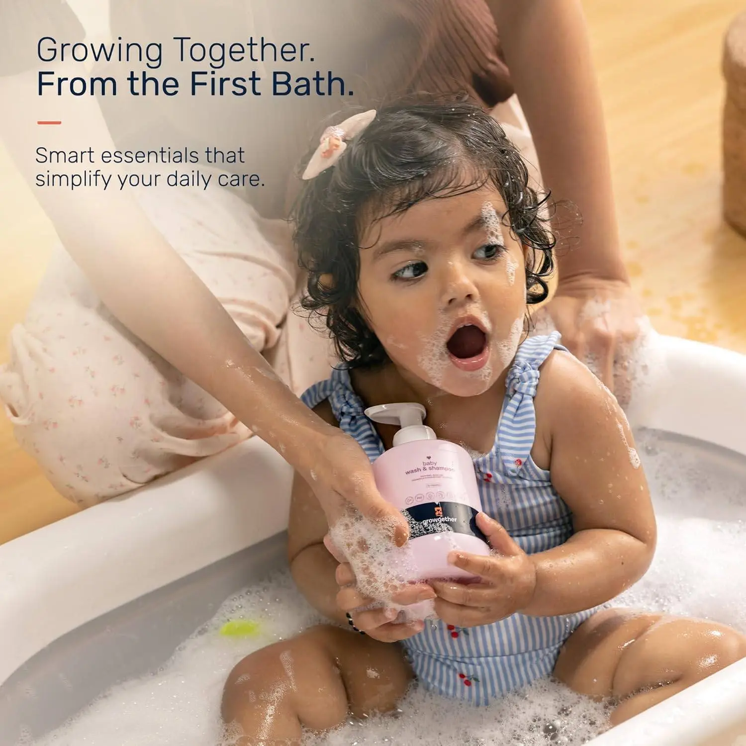Growgether Baby Wash & Shampoo 300ml | No-Tears 2-in-1 Body Wash for Newborns & Infants 0+ Months | Dermatologist Tested, Pediatrician Approved, Hypoallergenic & Vegan | 9 Toxin-Free Formula view 8