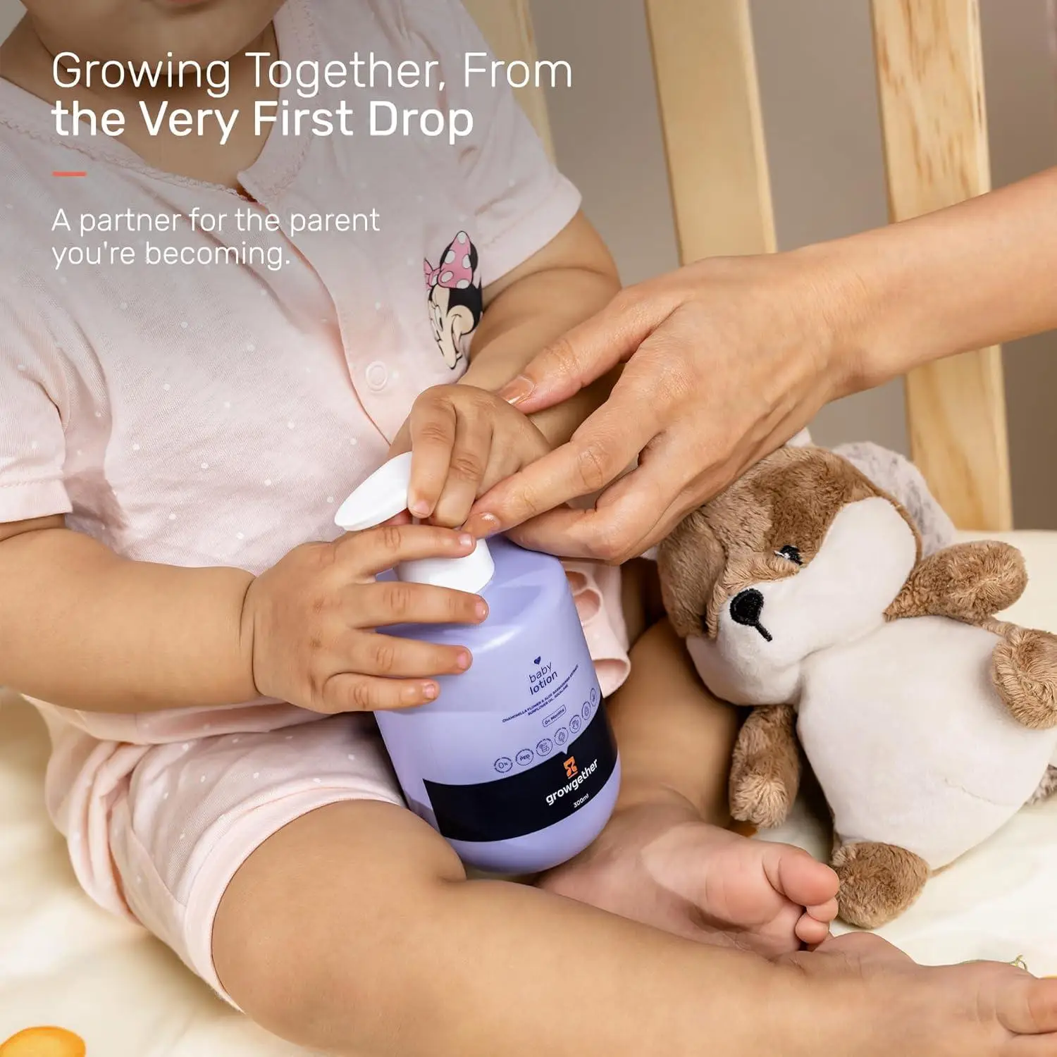 Growgether Baby Lotion 300ml | Newborn Lotion for 0+ Months | Dermatologist Tested, Pediatrician approved Hypoallergenic & Vegan | 8 Toxin-Free Formula | Non-Sticky Moisturizer | Suitable for baby’s delicate skin view 8