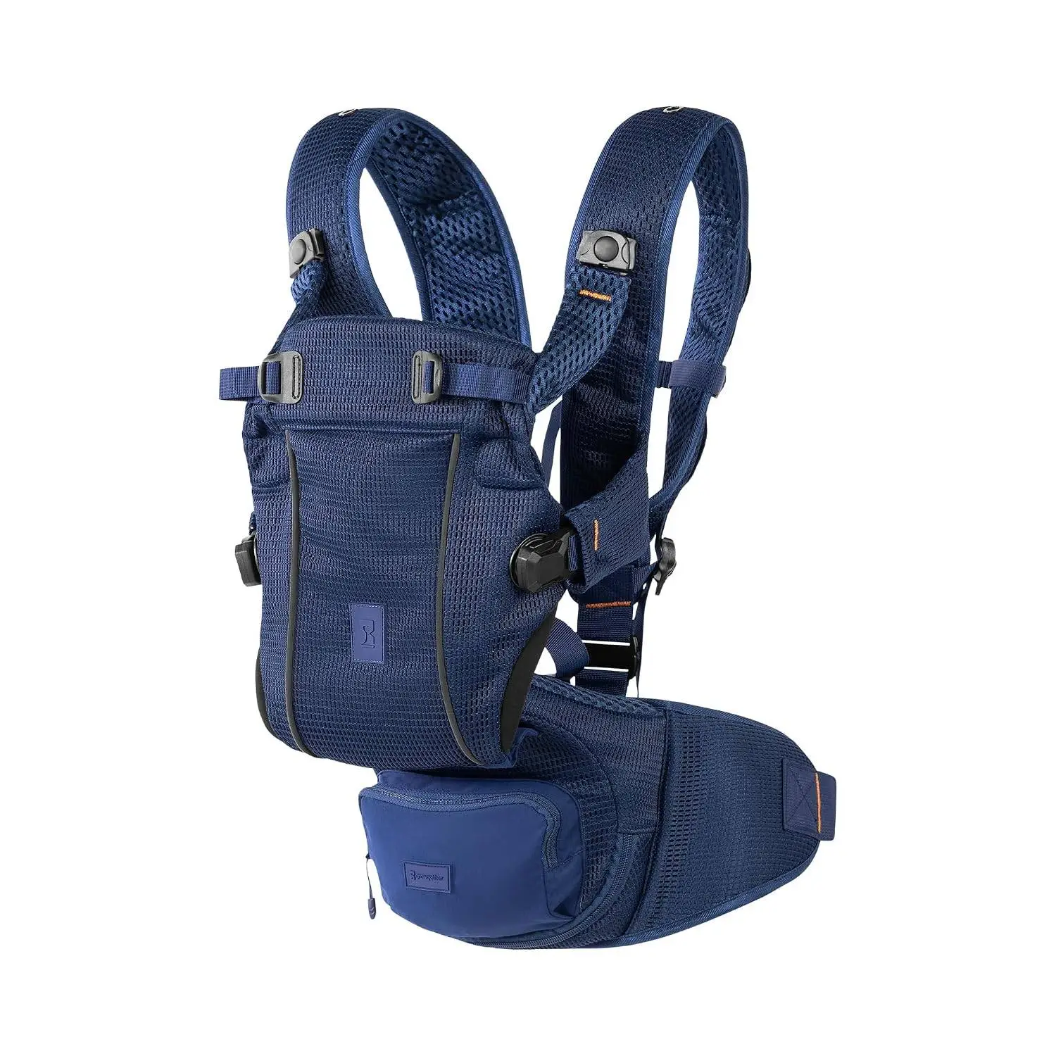 Growgether LYFTA 4-in-1 Baby Carrier with Hip Seat | EN13209 Certified | Magnetic Buckle | Breathable Soft Mesh | Adjustable Waistbelt & Straps | Sunhood & Storage Pocket | 4-36 Months (Up to 15 kg) - Navy | 6 Months Warranty