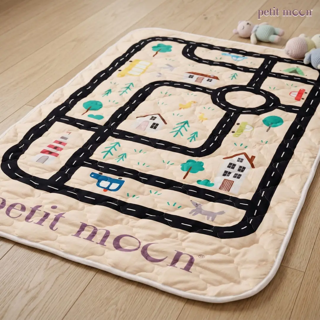 Petit Moon Play Mat little town view 3