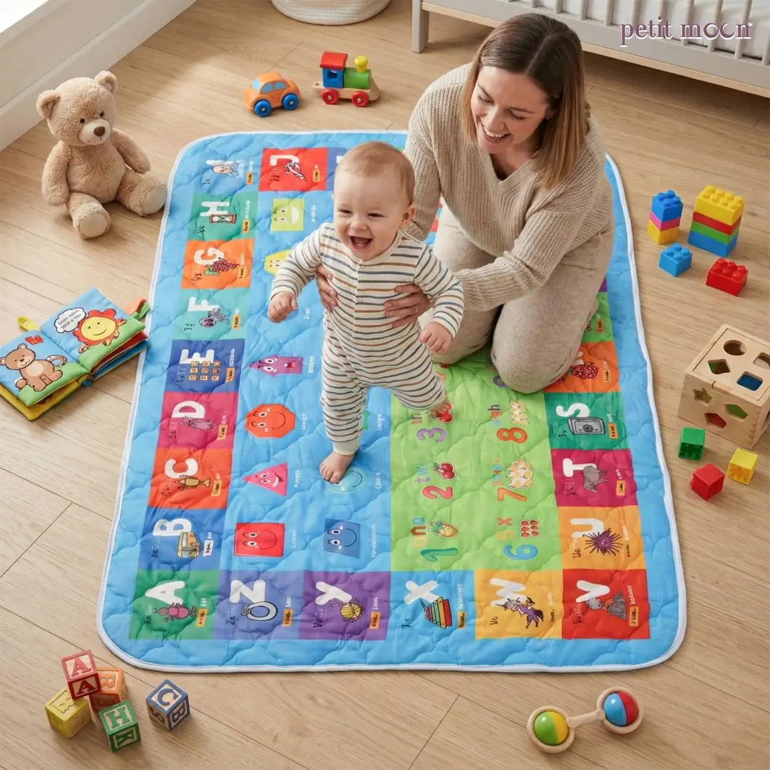 Toddler Play Mat by Petit Moon wheel of fun