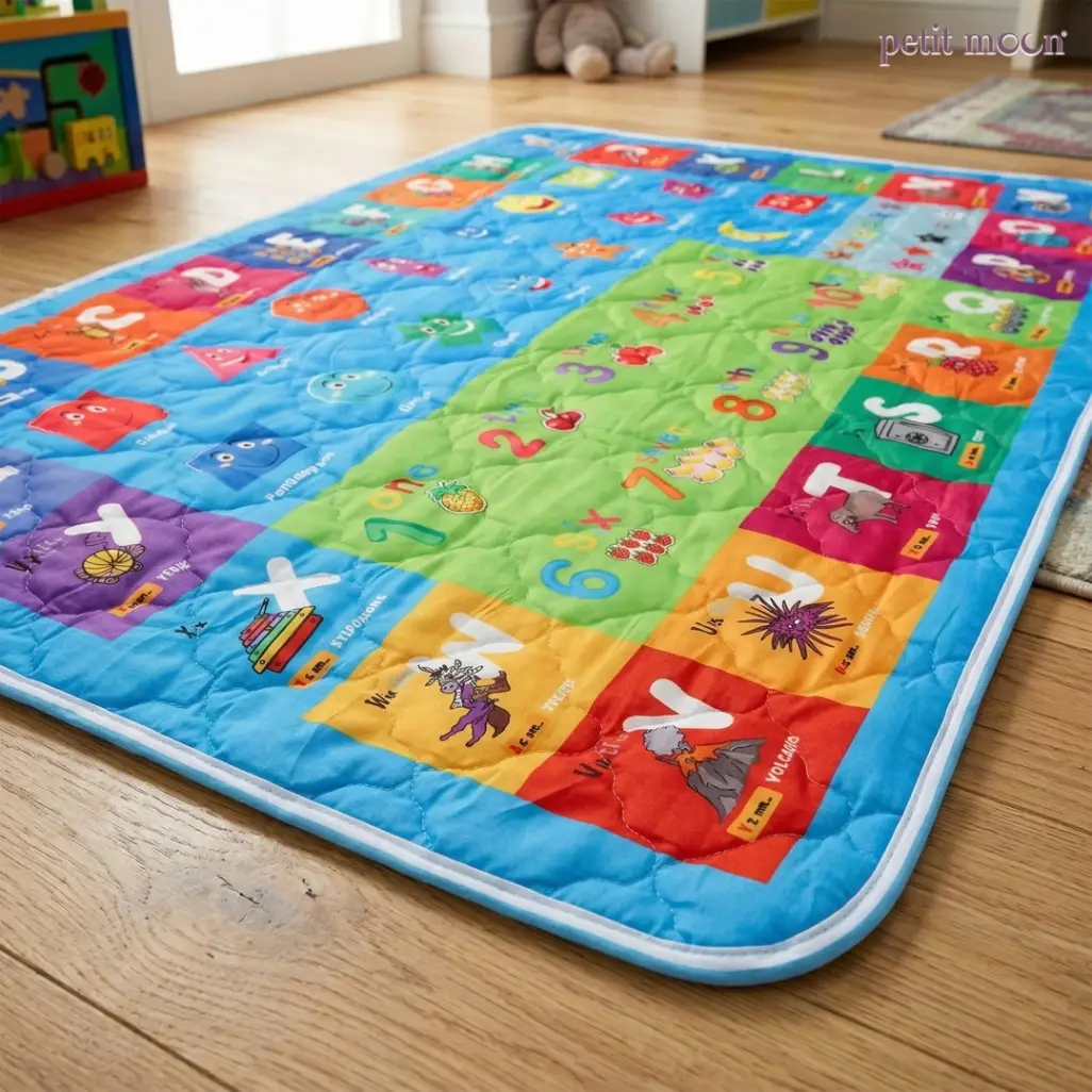 Toddler Play Mat by Petit Moon wheel of fun view 3