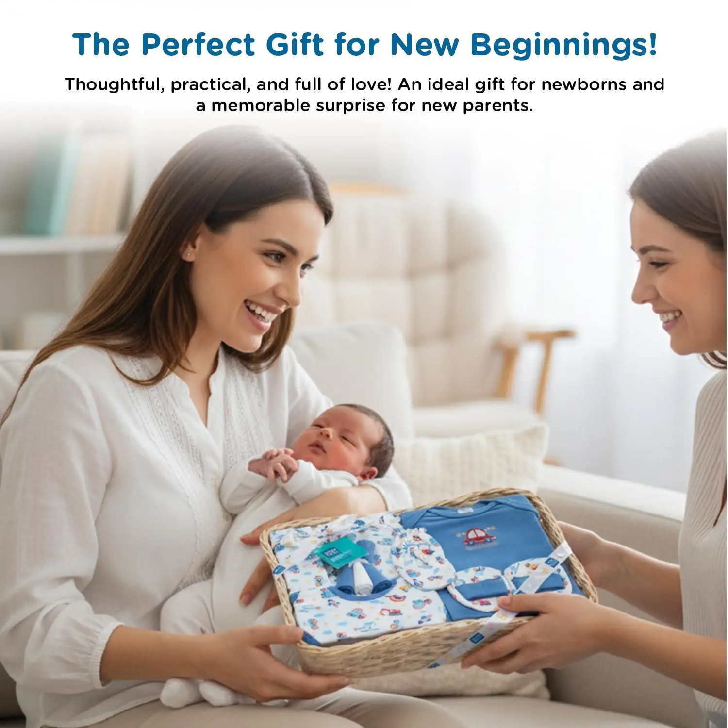 Mee Mee New Born Baby Gift Set | Soft Cotton Clothing Essentials for Infants/Baby Girls, Boys | Baby Shower Clothing Hamper (8 Pieces, Dark Blue)|Perfect Gift for New Born Baby view 6