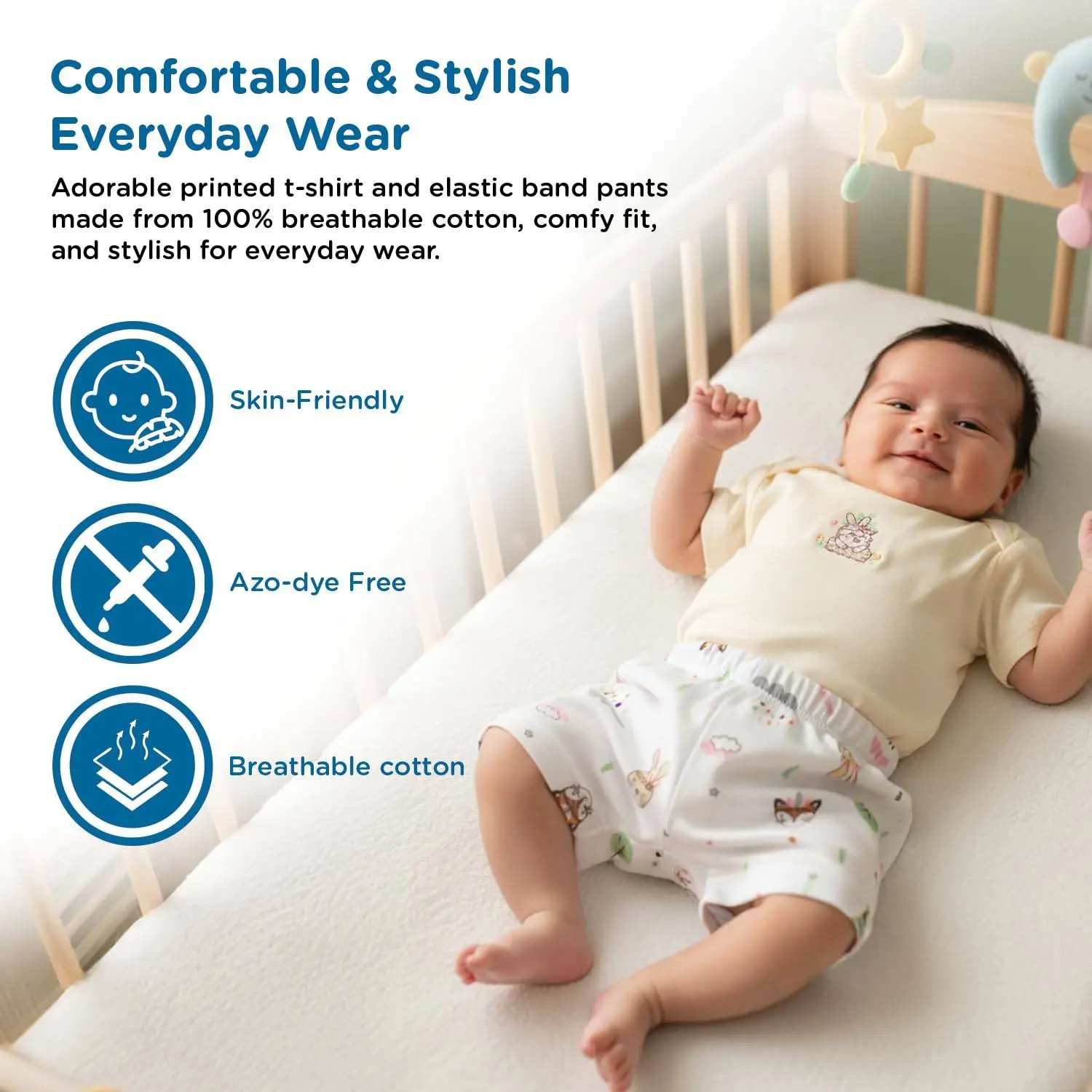 Mee Mee New Born Baby Gift Set | Soft Cotton Clothing Essentials for Infants/Baby Girls, Boys | Baby Shower Clothing Hamper (8 Pieces, Cream)|Perfect Gift for New Born Baby view 6