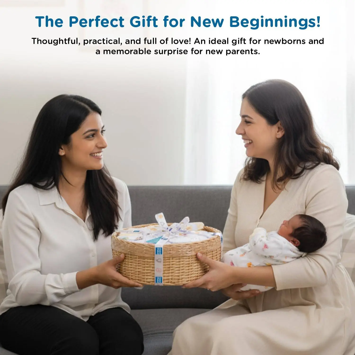 Mee Mee New Born Baby Gift Set | Soft Cotton Clothing Essentials for Infants/Baby Girls, Boys | Baby Shower Clothing Hamper (8 Pieces, Cream)|Perfect Gift for New Born Baby view 9