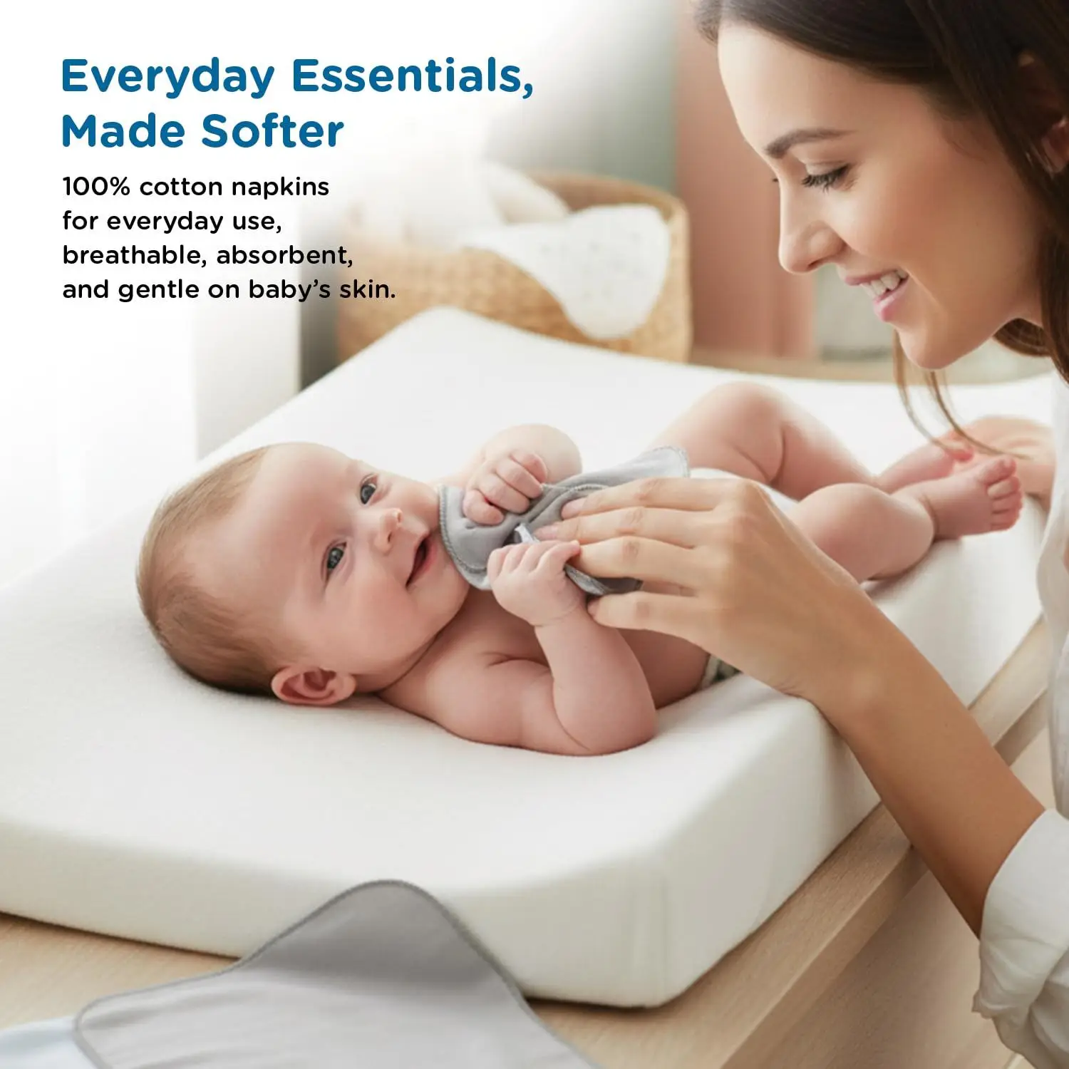 Mee Mee New Born Baby Gift Set | Soft Cotton Clothing Essentials for Infants/Baby Girls, Boys | Baby Shower Clothing Hamper (8 Pieces, Grey)|Perfect Gift for New Born Baby view 5