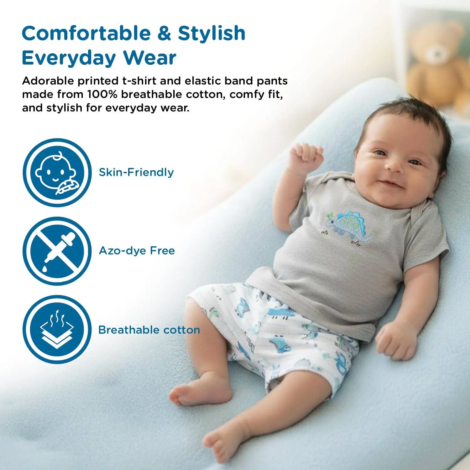 Mee Mee New Born Baby Gift Set | Soft Cotton Clothing Essentials for Infants/Baby Girls, Boys | Baby Shower Clothing Hamper (8 Pieces, Grey)|Perfect Gift for New Born Baby view 7