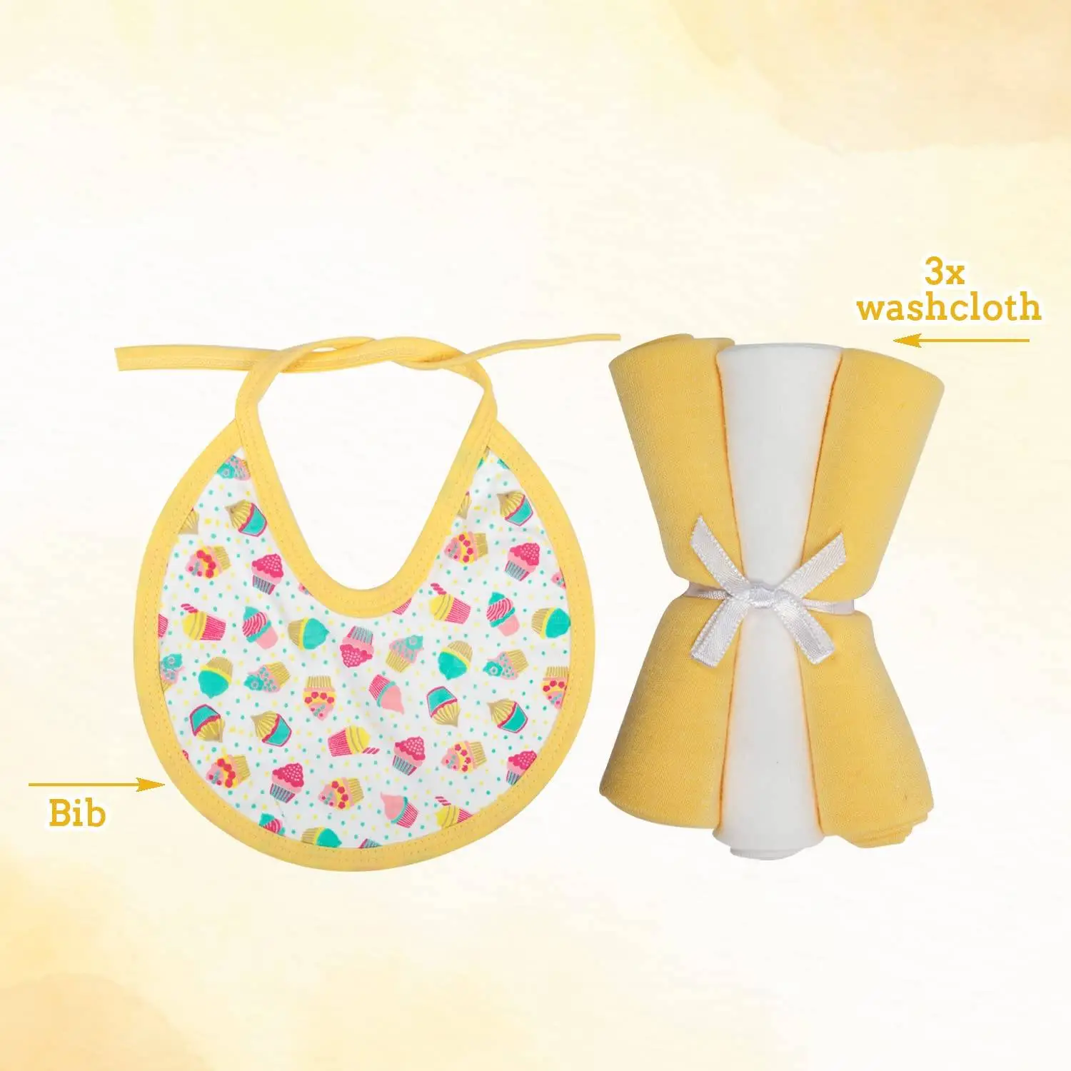 Mee Mee Cotton Soft Pampering Gift Set Hamper for New Born, Baby Boy, Baby Girl (8 Pieces, Yellow) view 6