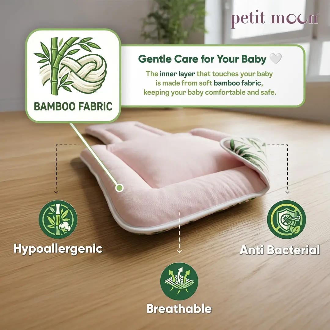 Petit Moon Baby Sleeping bag  pink view 4