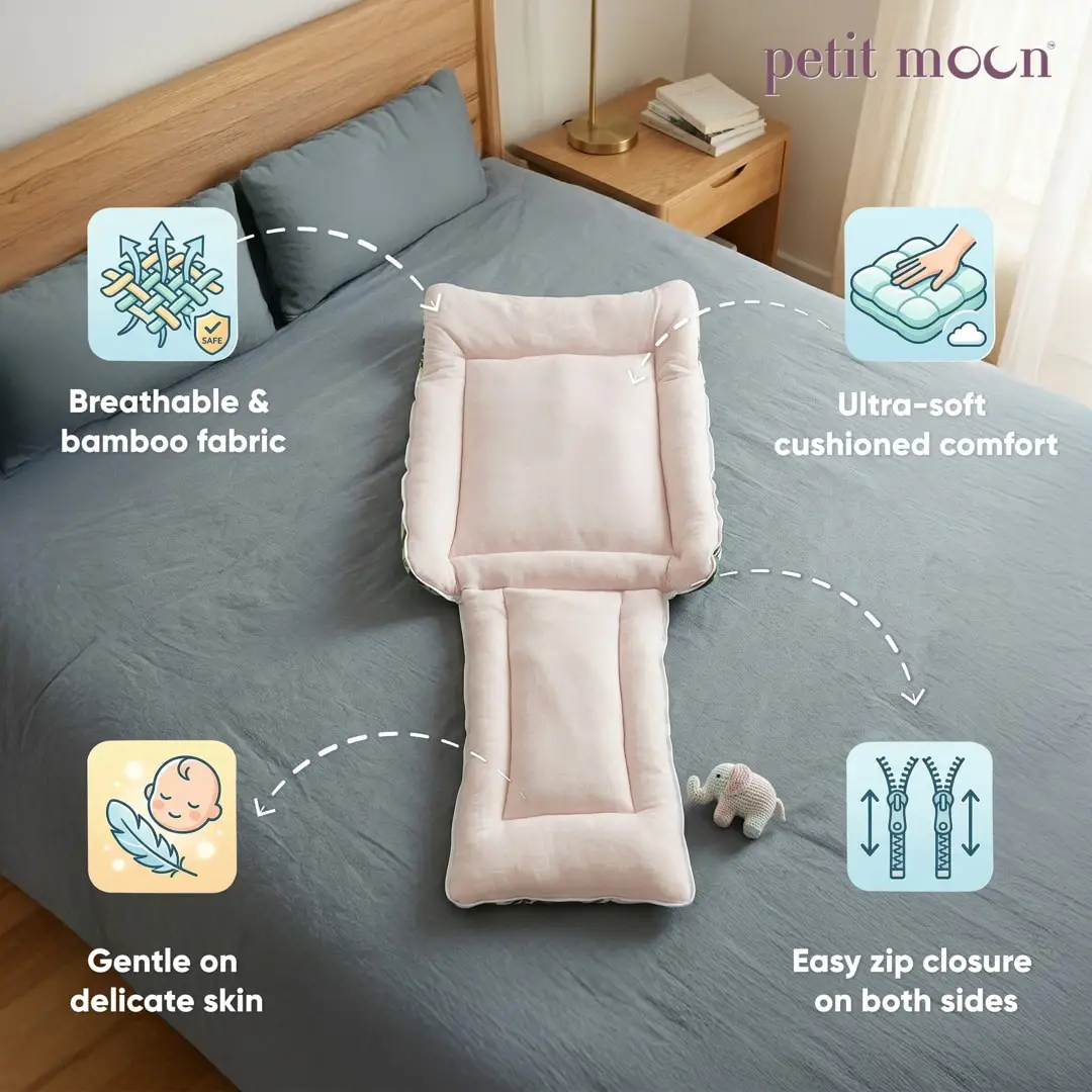 Petit Moon Baby Sleeping bag  pink view 5