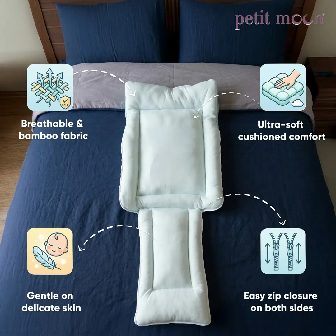 Petit Moon Baby sleeping bag blue view 4