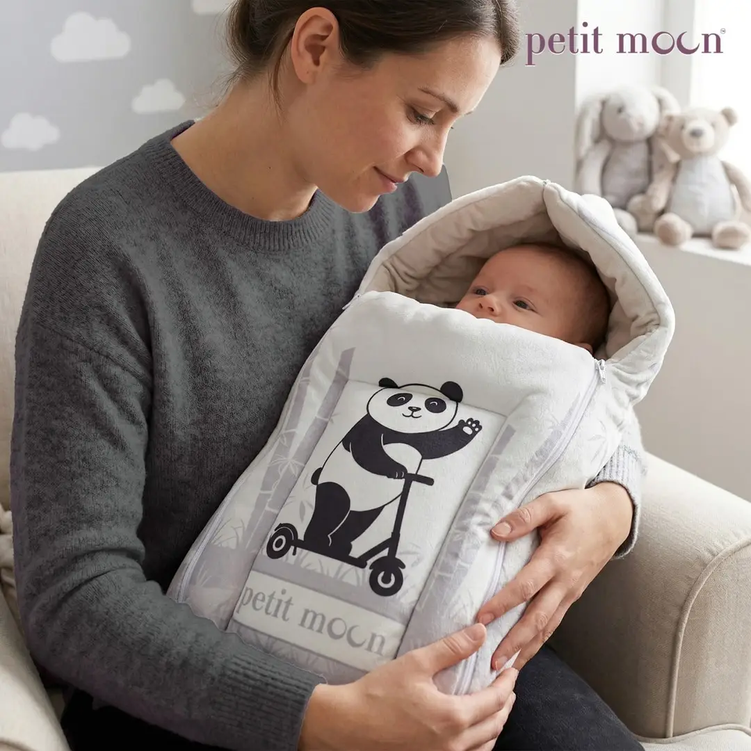 Petit Moon Baby sleeping bag gray