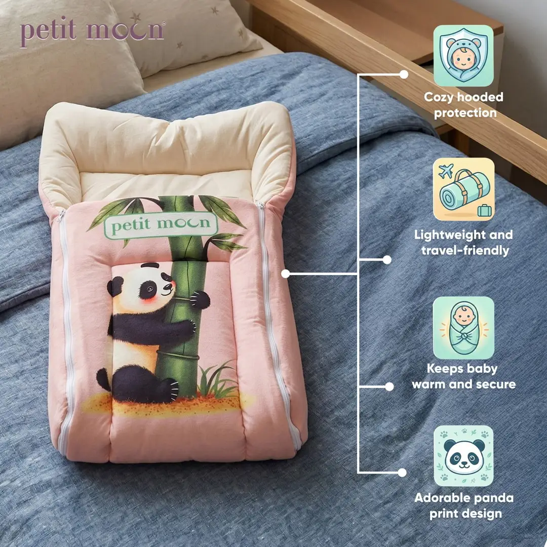 Petit Moon Baby sleeping bag gray view 5