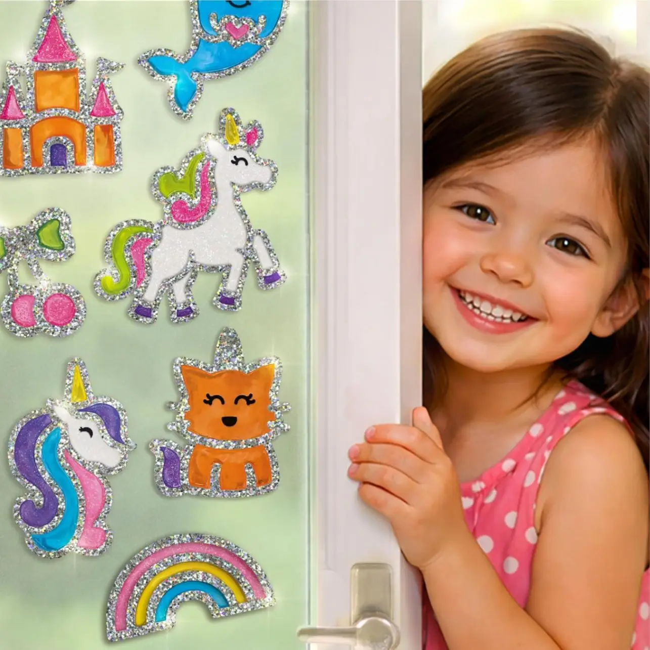 Imagimake DIY Unicorn Jelly Stickers | 25+ Stickers - Paint, Peel & Stick | Glass Painting Activity Set with 15 Paint Tubes | Art and Craft Kit for Kids 3-6 Years | Birthday Gift for Girls Age 3+ view 5