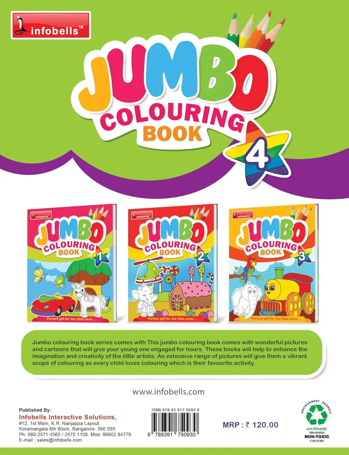 Jumbo Activity Colouring book Best Gift for Drawing and Painting Books Vol 4 view 2