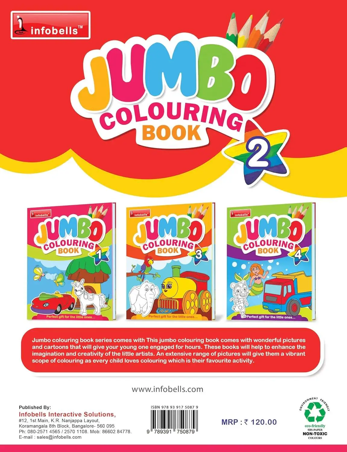 Jumbo Activity Colouring Best Gift for Drawing and Painting Books Vol 2 view 2