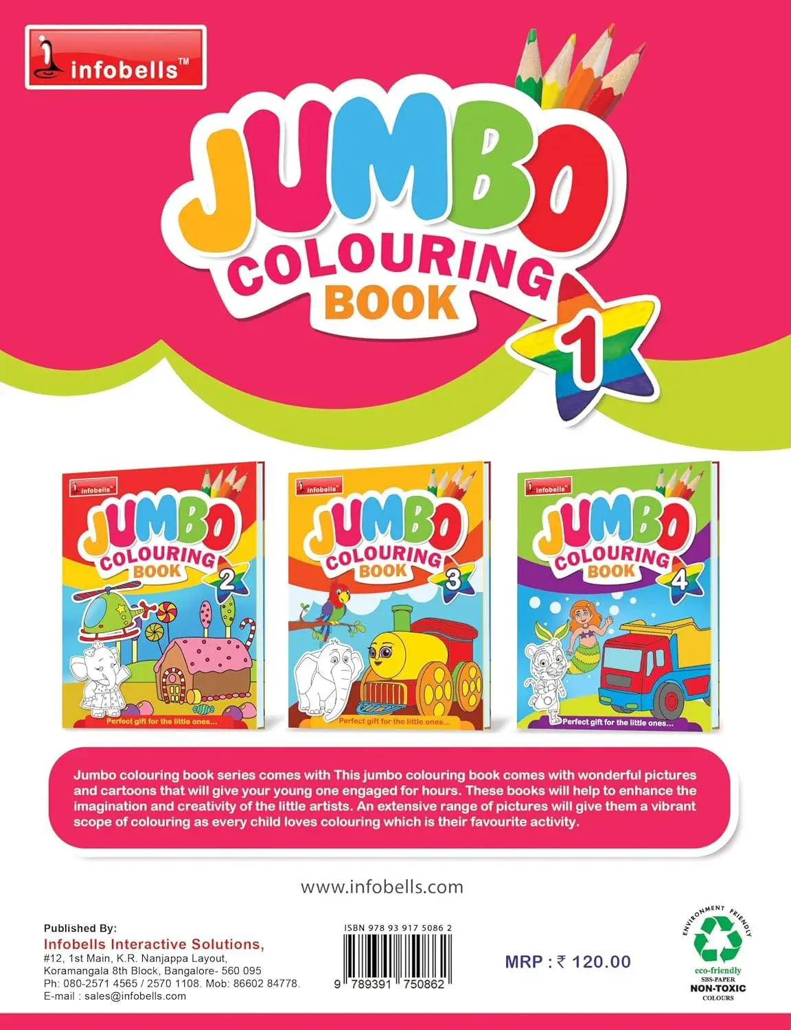 Jumbo Activity Colouring Best Gift for Drawing and Painting Books Vol 1 view 2