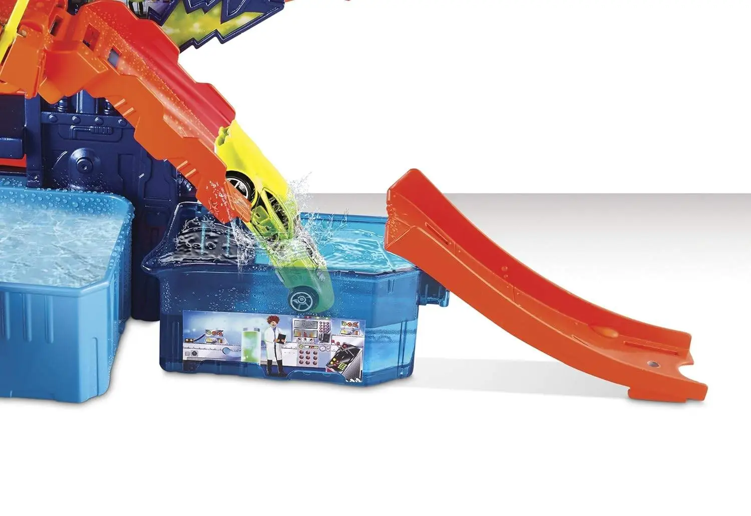 Hot Wheels® Color Shifters™ Science Lab with 1:64 Scale Cars, Track, Waterfall Ages 3 and Older view 4