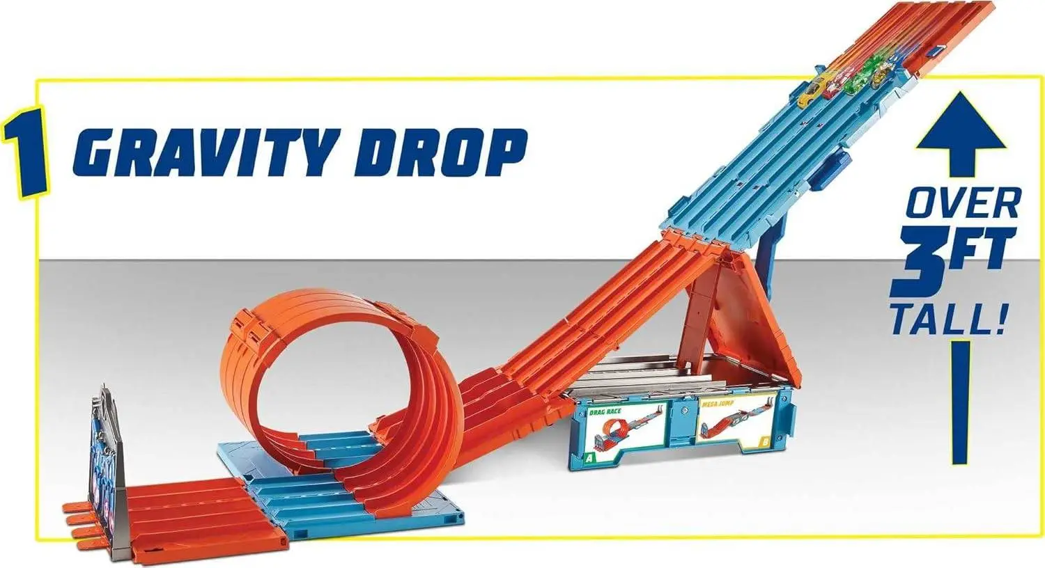 Hot Wheels Race Crate with 3 Stunts in 1 Set Portable Storage Ages 6 to 10 view 7