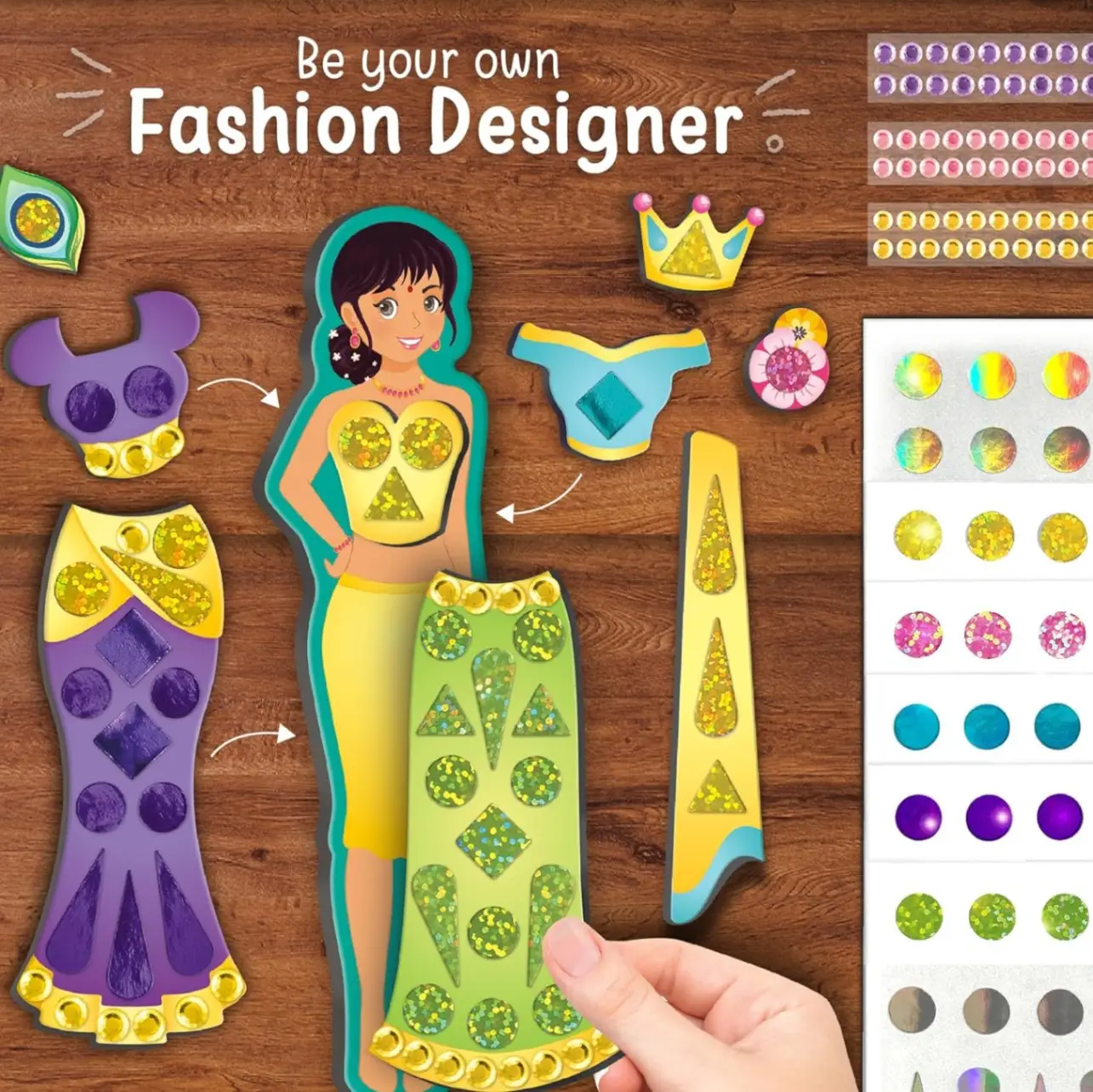 Imagimake DIY Magnetic Dress-Up Indian Princess |Pretend Play Toys for Girls|30 Magnetic Dresses & Accessories|Interchange & Create Unlimited Outfits|Birthday Gift for Girls Ages 3,4,5,6,7,Multicolour view 6