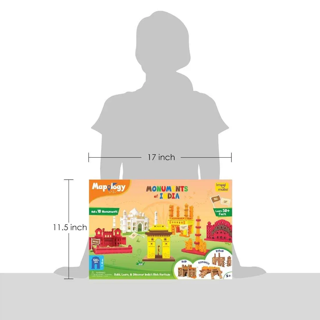 Imagimake Mapology Monuments of India - Construction Set - Make 10 Monuments - Educational Toy for Boys & Girls Above 5 Years Kids (Multicolour) (10 Pieces) view 2