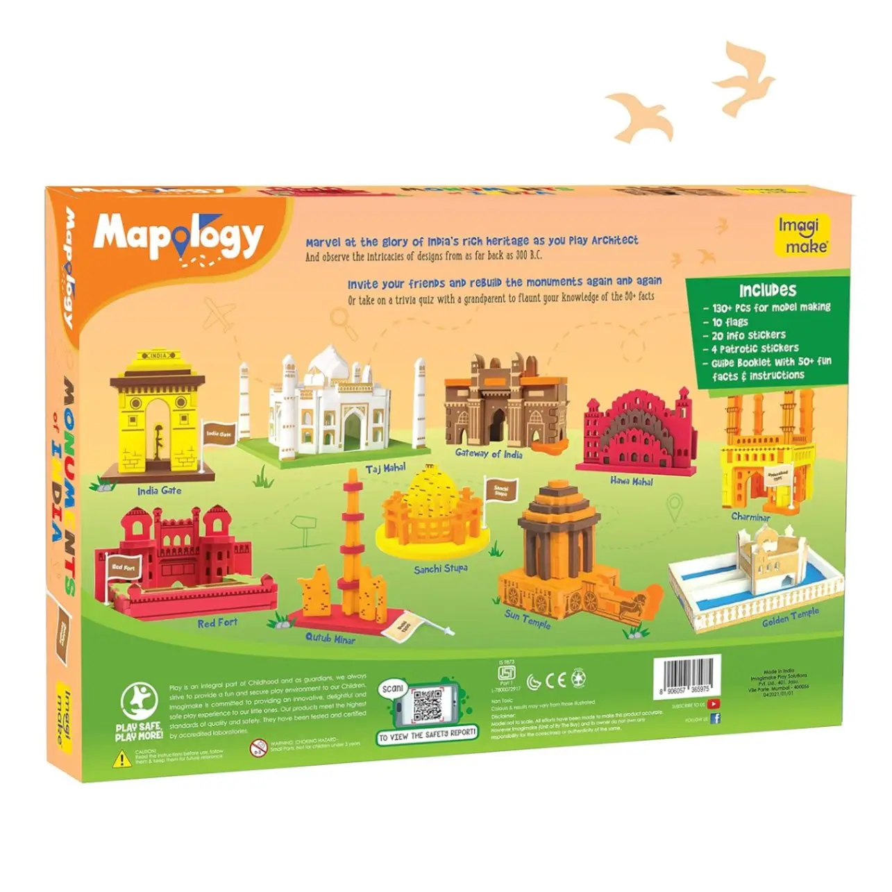 Imagimake Mapology Monuments of India - Construction Set - Make 10 Monuments - Educational Toy for Boys & Girls Above 5 Years Kids (Multicolour) (10 Pieces) view 5