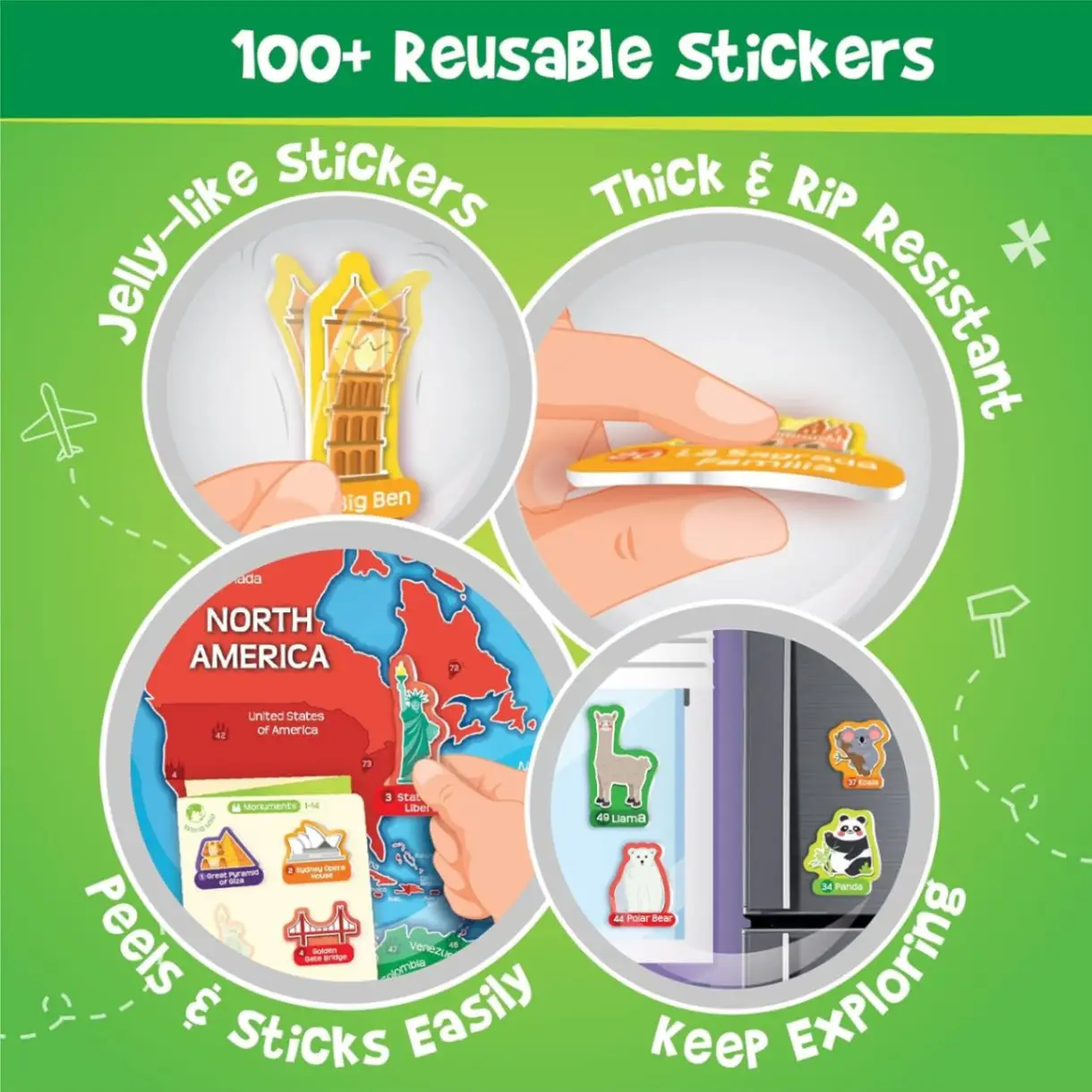 Imagimake Mapology World Map with Reusable Stickers | Educational Toy | Learning Toys For Kids Age 7+| Best Birthday Gift for Kids Age 5,6, 7, 8 view 8