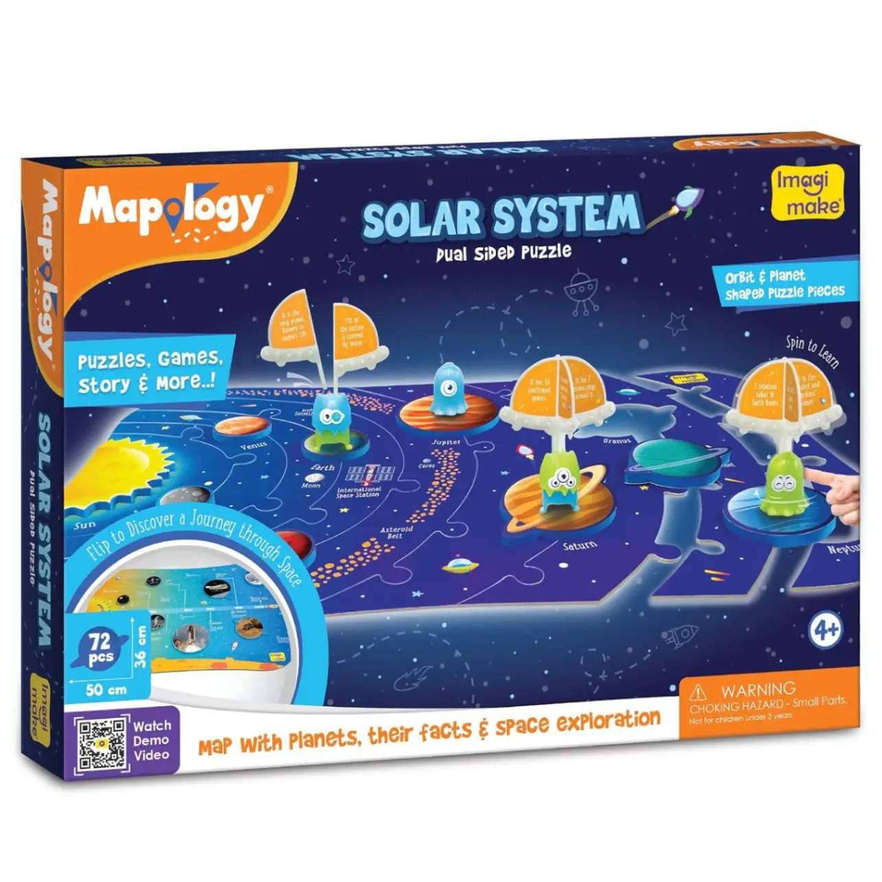 Imagimake Mapology Solar System Puzzle - Learning Aid And Educational Toy - For Kids Age 4 And Above (Solar System)
