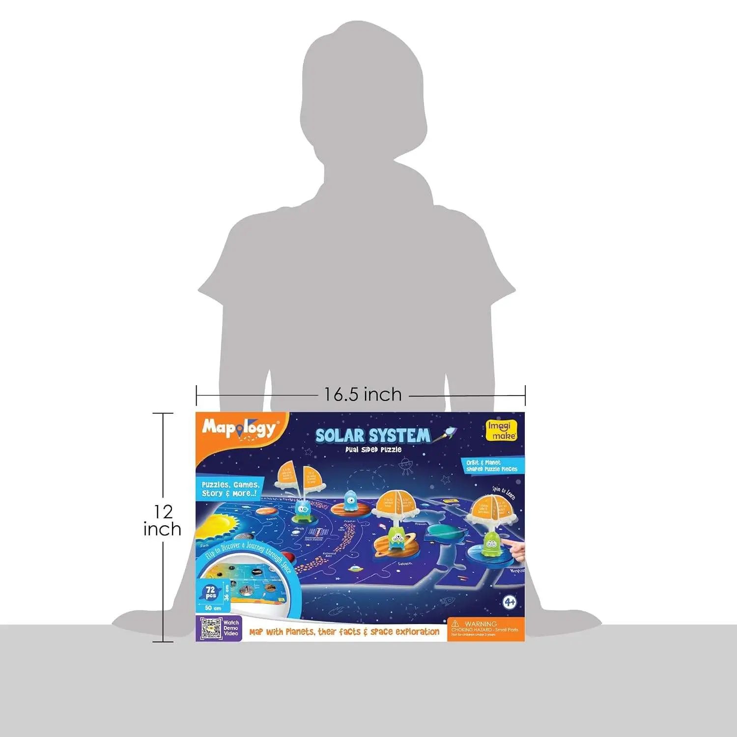 Imagimake Mapology Solar System Puzzle - Learning Aid And Educational Toy - For Kids Age 4 And Above (Solar System) view 2