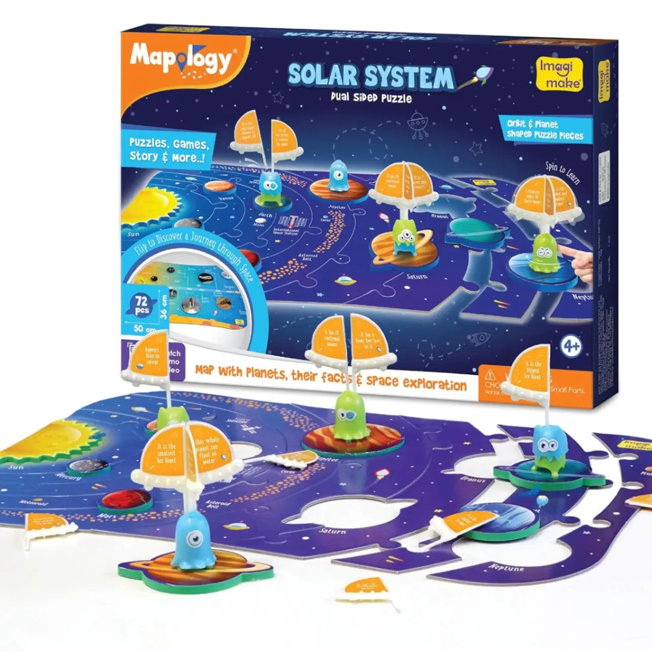 Imagimake Mapology Solar System Puzzle - Learning Aid And Educational Toy - For Kids Age 4 And Above (Solar System) view 4