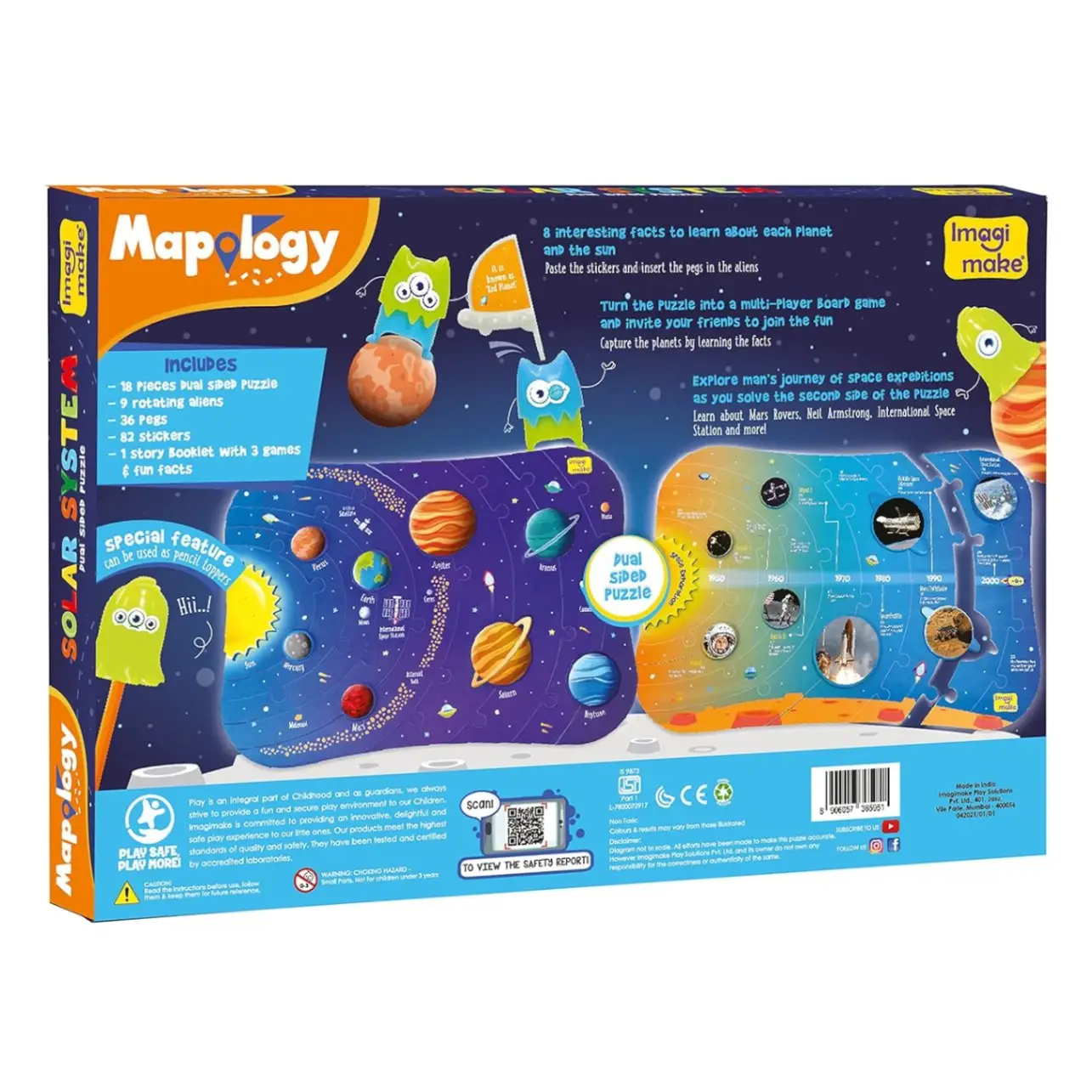 Imagimake Mapology Solar System Puzzle - Learning Aid And Educational Toy - For Kids Age 4 And Above (Solar System) view 6