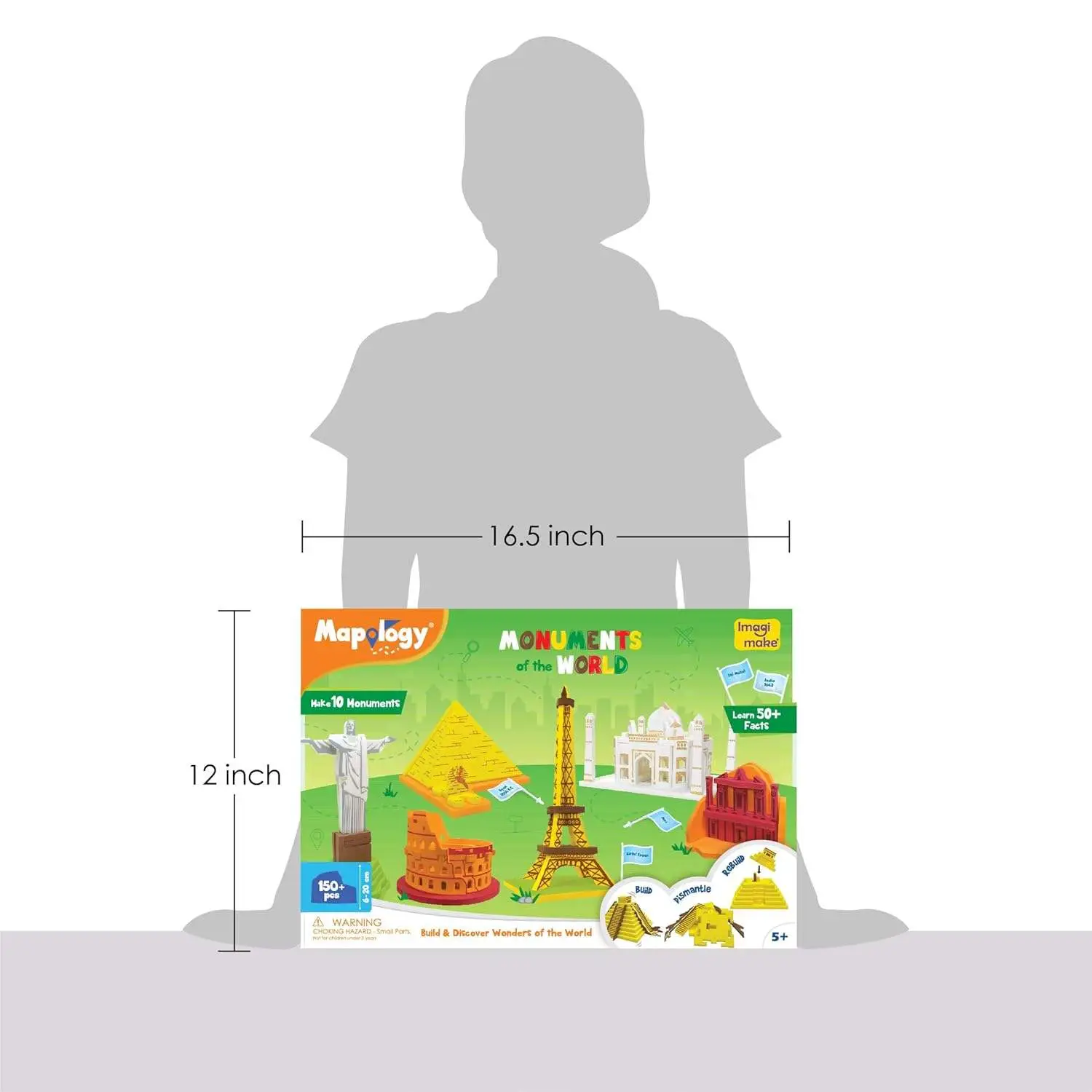 Imagimake Mapology - Monuments of The World Educational Toy and Learning Aid - Puzzles for Kids for Age 5 Years+ view 2