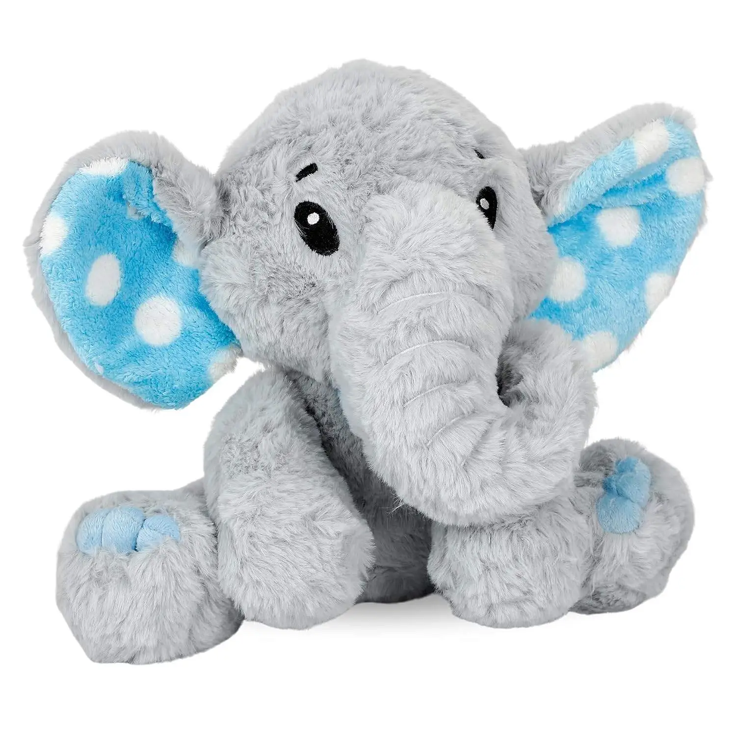 Mirada Enchanting Plush Grey Elephant Soft Toy for Girls/Kids | Charming with Blue Polka Dot Ears | Soft Toys for Kids, Stuffed Animals, Cute Soft Toys, Animal Soft Toys, Cuddle Toy, Baby Gift | 25cm view 7