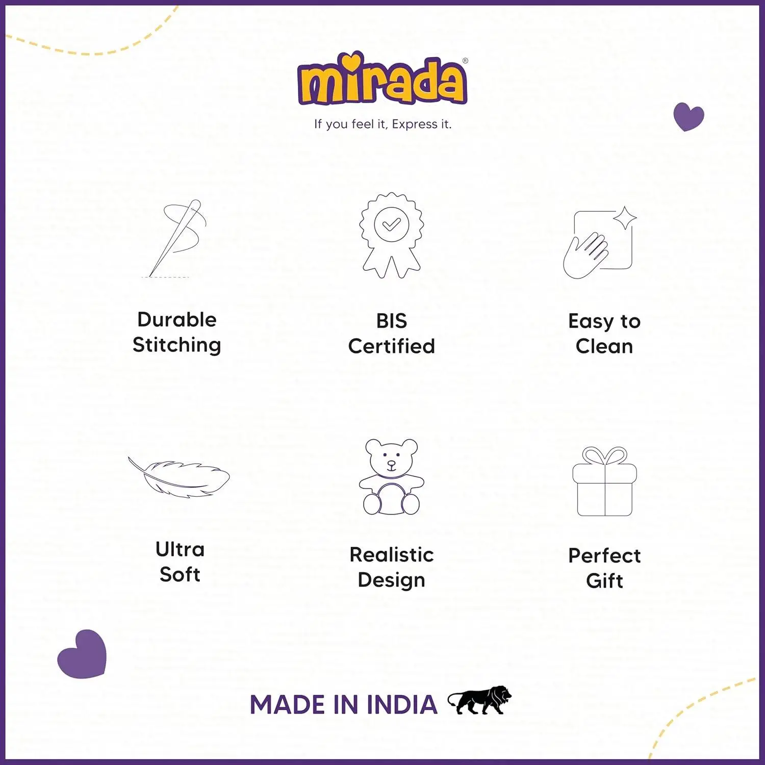 Mirada Enchanting Plush Grey Elephant Soft Toy for Girls/Kids | Charming with Blue Polka Dot Ears | Soft Toys for Kids, Stuffed Animals, Cute Soft Toys, Animal Soft Toys, Cuddle Toy, Baby Gift | 25cm view 9