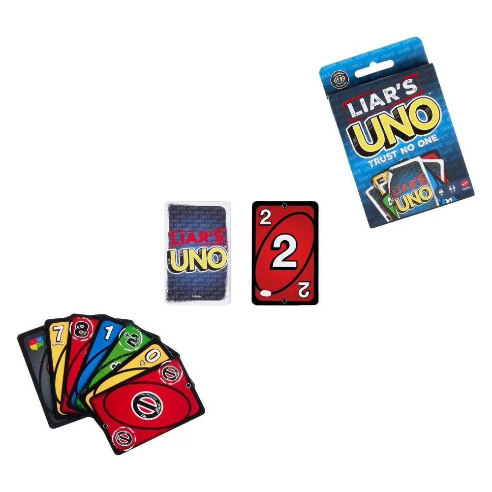 Mattel Games Liar’s UNO Card Game for Adults, Kids, Families, Parties & Game Nights, Travel Fun, Outwit Other Players with Bluffing & Trickery view 3