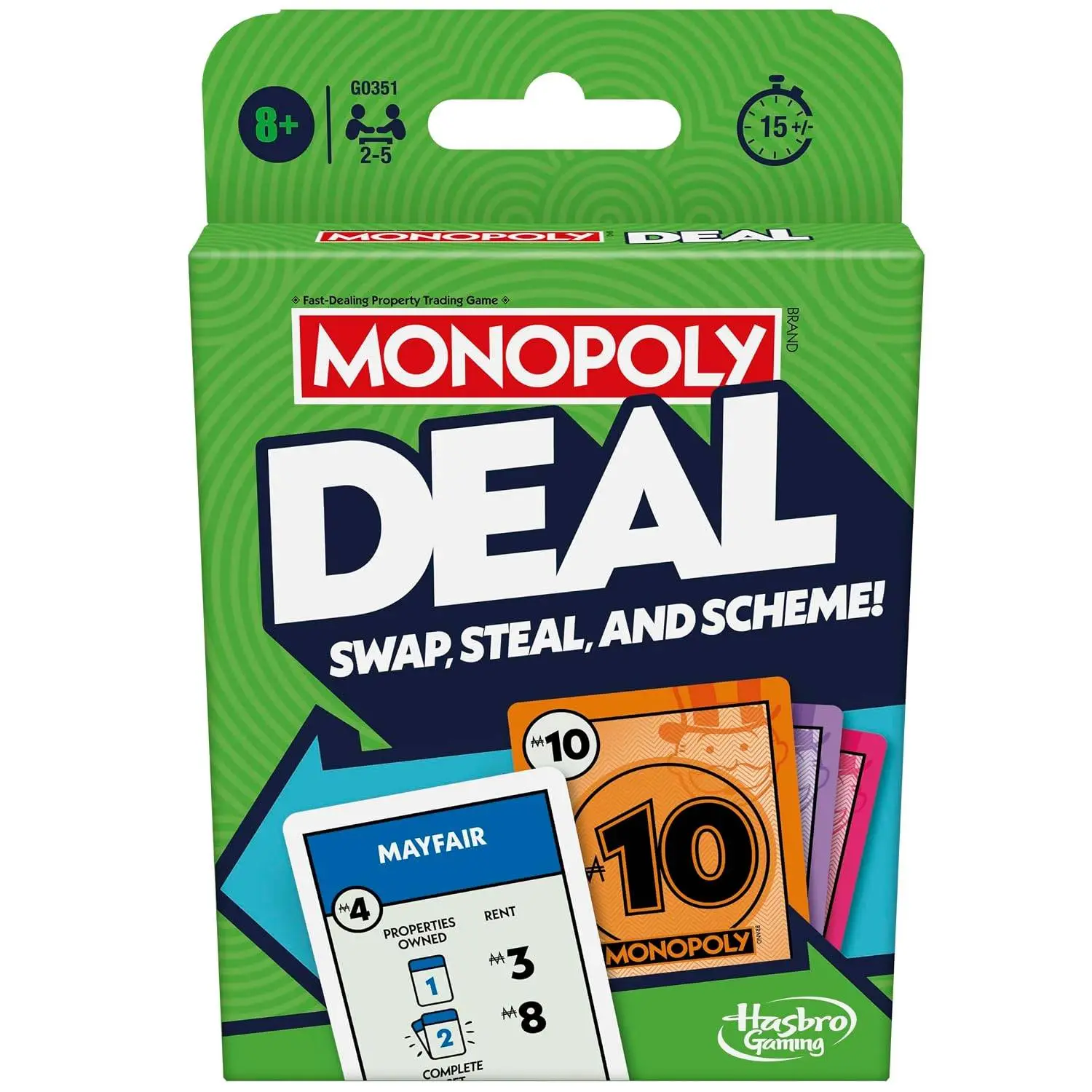Monopoly Deal Card Game | Quick-Playing Card Game | Fun Games for Families and Kids | Ages 8 and Up | 2 to 5 Players | 15 Mins. | Travel Games | Birthday Gift for Kids view 4