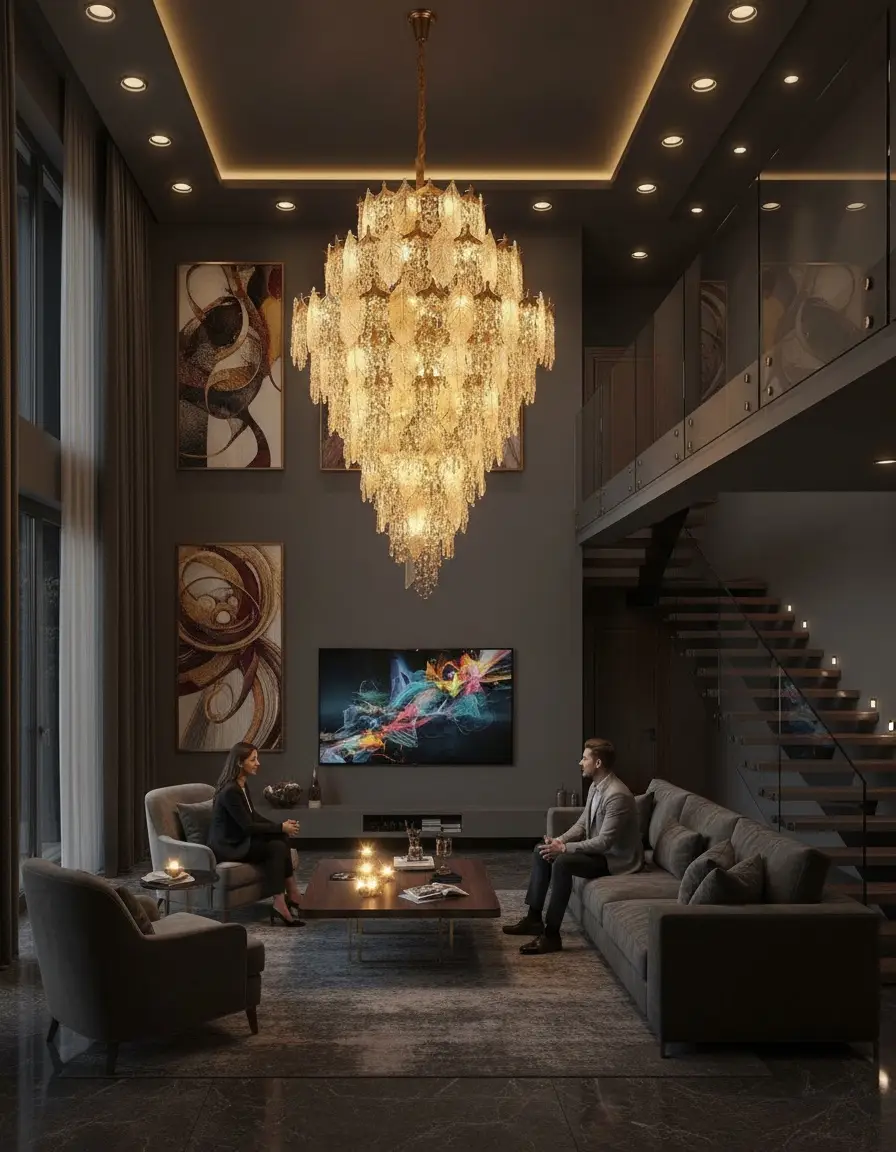 Elegant Crystal Chandelier - 1330-1200SGD