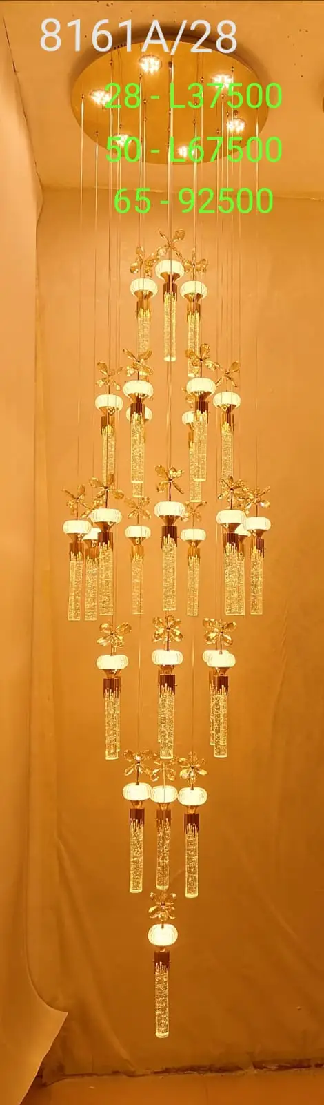 Golden Crystal Chandelier - 8161A-50Lite view 2