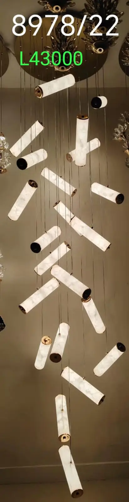 Cylinder Cascade Chandelier - 8978/22 view 2