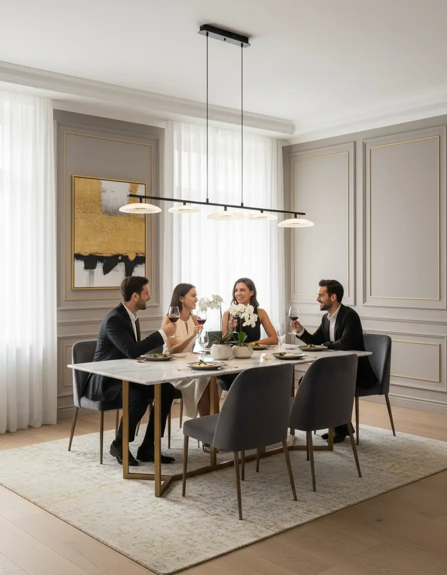 Modern LED Dining Pendant Light - 8682 -FGD