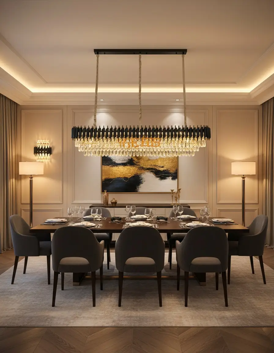 Elegant Crystal Chandelier - 1207-1200X300MM