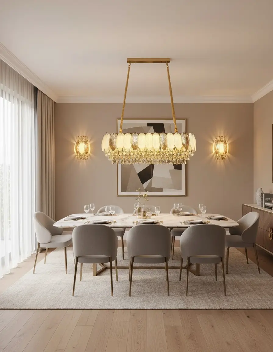 Golden Crystal Chandelier -6233-1200X350MM