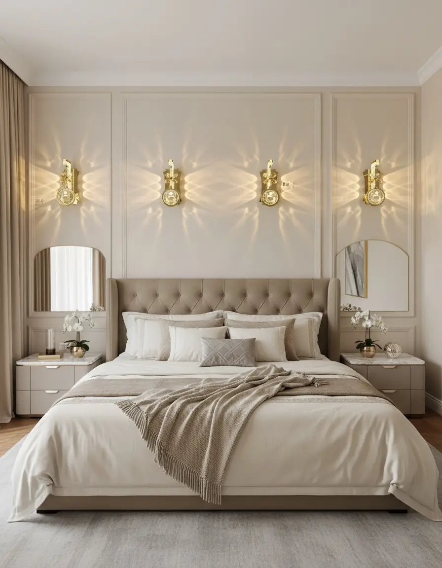 Golden Floral Wall Lamp - A933