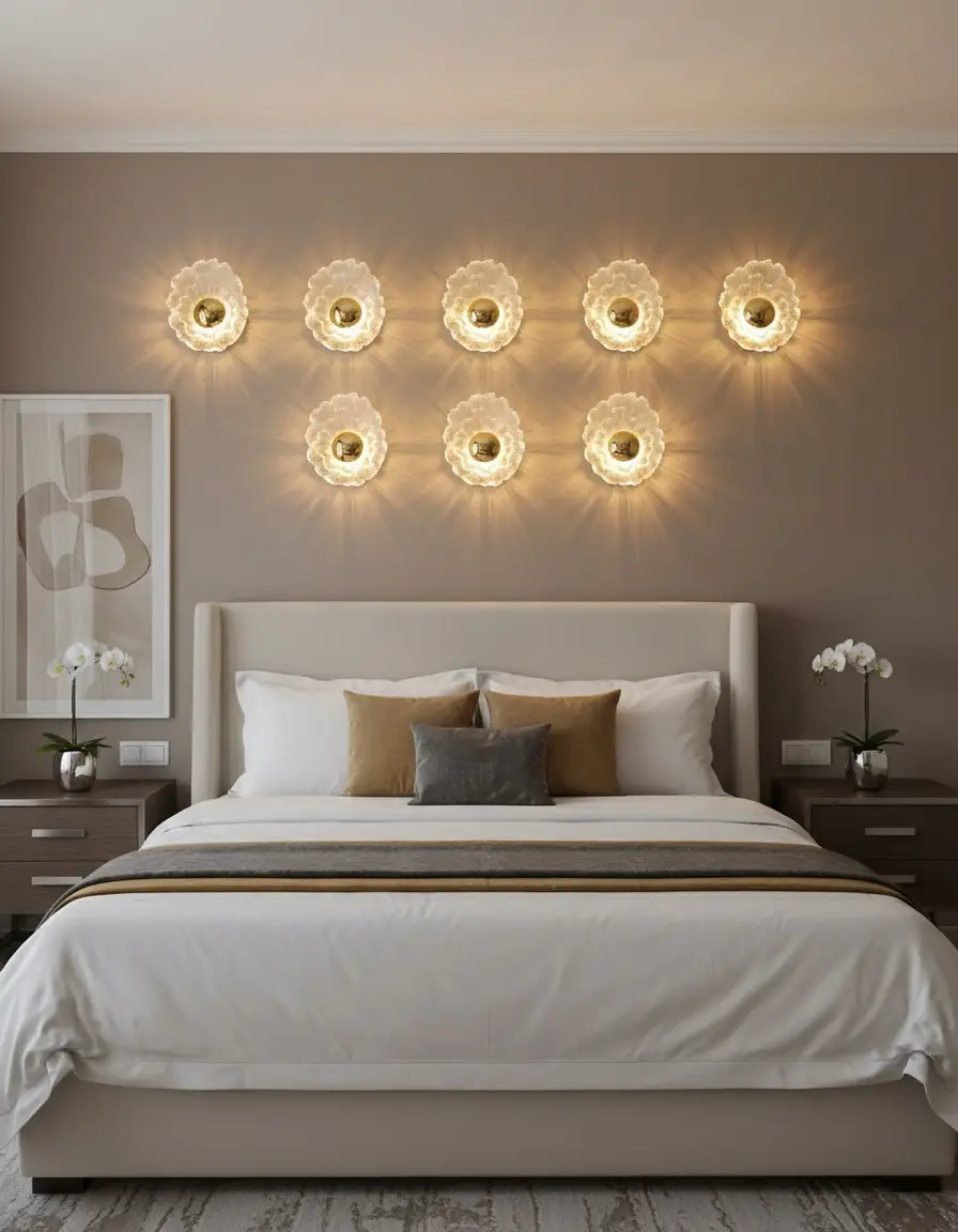 Golden Lotus Wall Lamp - A1227