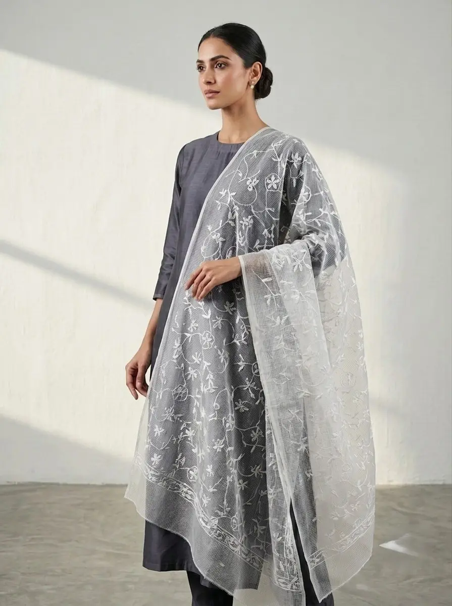 LCF Chikan Dupatta